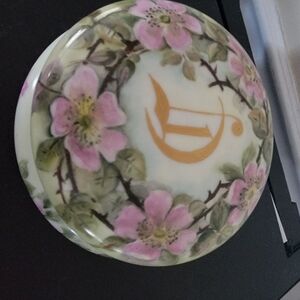 Limoge Hand Painted Dresser Box With The Letter D